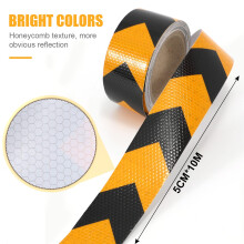 XFXIA Reflective Tape Waterproof 2X33ft Reflective Warning Sticker Hig