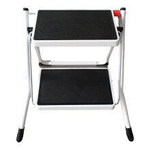 REQUISITE NEEDS Foldable 2 Step Ladder Compact Heavy Duty Steel Portab