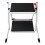 REQUISITE NEEDS Foldable 2 Step Ladder Compact Heavy Duty Steel Portable with An 2