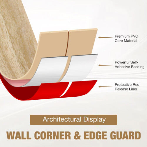 6M Corner Trim Self Adhesive Flexible PVC Edging Strip ，Peel and Stick