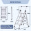 XinSunho Step Ladder 4 Step, Aluminum Folding Step Stool with Retractable Handgr 5