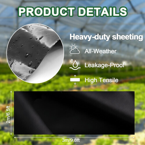 TEYIAN 2 x 3M Heavy Duty Polythene Plastic Sheeting Thickened Plastic Dust Sheet 1