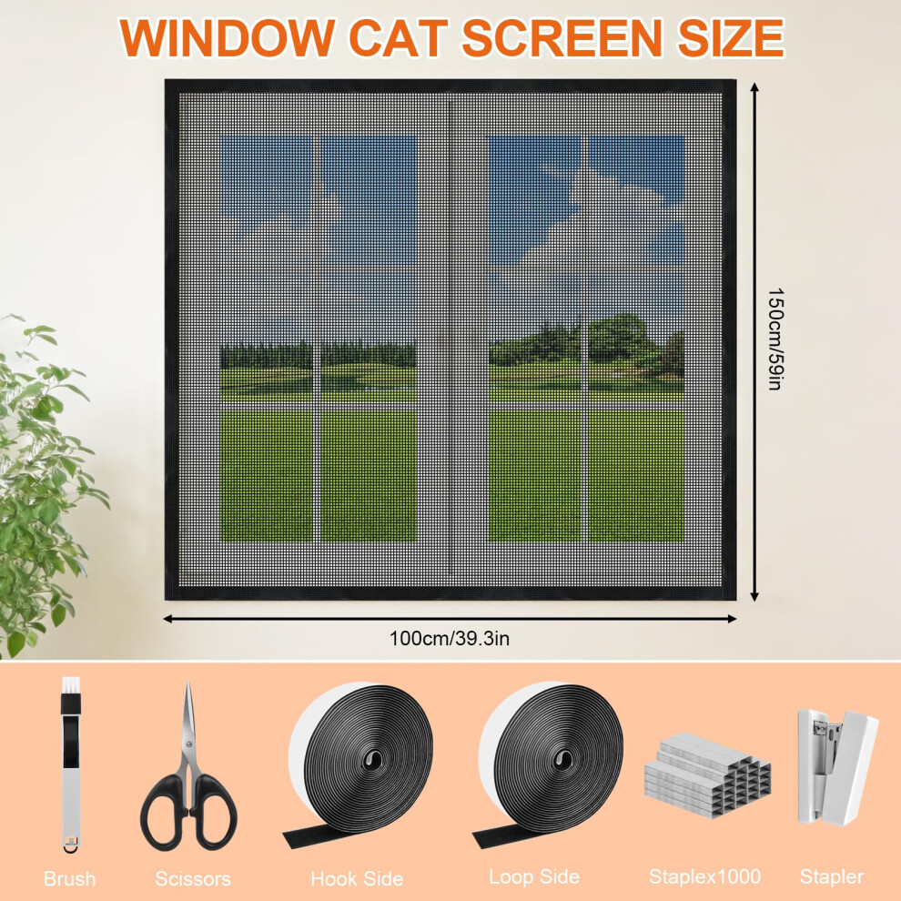 Belicoo Cat Window Guard 100X150cm Thickened Selfadhesive Window Fly S 5003317269653