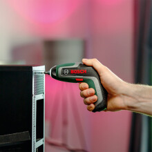 Bosch Compact Cordless Screwdriver IXO (7th Generation; 3.6V; 2.0Ah; 5.5Nm; Set incl. Angle-Screw and Off-Set Angle Attachments; Screws up to 190 Scr