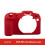 R8 Top Texture Rubber Silicone Case Body Cover Protector Frame Skin for   R8 Camera Red 6