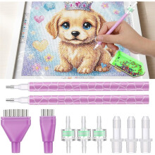 11 Pcs Vacuum Painting Pen Replacement Kit, 3 Replacement Dotting Pens with Filters & Multiplacers Compatible for Art