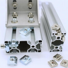 50 Stück T-Nut-Muttern M5 mit Schraube, Edelstahl-T-Nut-Mutter Serie 6 2020, T-Nut-Muttern Typ B, Innensechskant-Schraubverbinder-Set