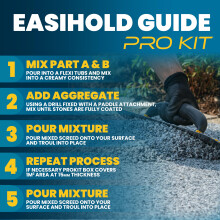 Easihold Resin Bound Gravel Kit 1m2 UV Stable Resin & Stones for Patios & Walkways 100% Water Permeable, Long-Lasting & UV-Resistant Stone Carpet Bin