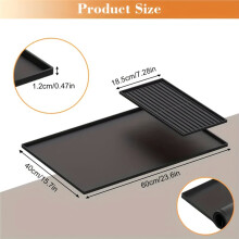 2-in-1 Silicone Coffee Bar Mat Large Non-Slip Counter Protector (60x40cm) Heat Resistant for Espresso/Cafe/Home Kitchen