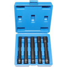 5pcs 3/8'' Drive 12 Point Metric Extra Deep Impact Socket Set - 8mm, 10mm, 12mm, 13mm, 14mm - for