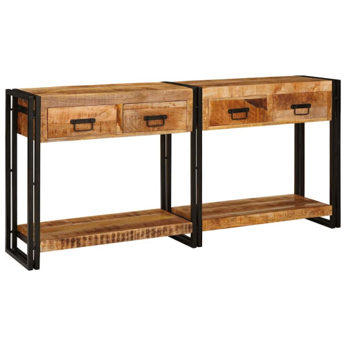 VidaXL vidaXL Console Tables 2 pcs Brown 161 x 33 x 75 cm Solid Mango Wood 2
