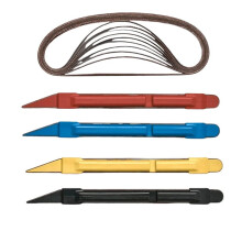 4 Piece Sanding Detailer Set with Extra Replacement Belts Per Stick, for Sanding Wood, Metal & Plastics, Sanding Belts