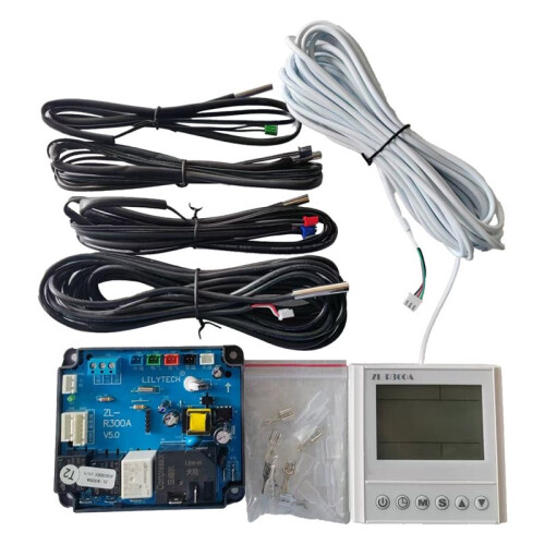 LILYTECH ZL-R300A Universal Air Source Water Heater Controller Circuit Board Auxiliary Heating Controller with Expansion Valve