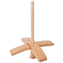 Wooden Turkish Spindle for Top-Weaving, Manual Wheel for Enthusiasts