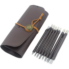 8pcs Steel Soft Limestone and SlateStone Alabaster Carving Kit Engraving Carve Cutting Blade Chisel Tool Set