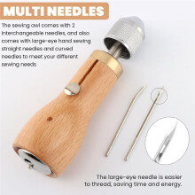 Sewing Awl Kit, Portable Tool Stitching Leather Sewing Thread Awl Tool for Furniture 29 Pcs for Sewin G DIY