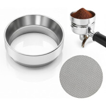Coffee Dosing Ring 51 mm with Puck Screen 51 mm, Magnetic Dosing Funnel, Espresso Accessories for Home, Coffee Powder