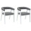 VidaXL vidaXL Dining Chairs 2 pcs White 54 x 57 x 73 cm Solid Rubber Wood 3