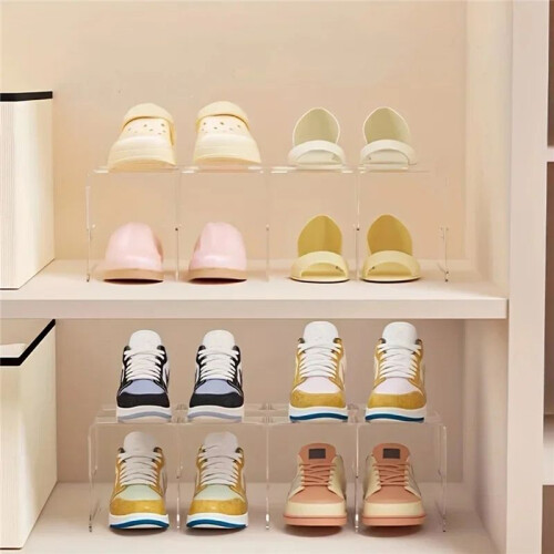 4 Pack Space-Saving Vertical Shoe Rack Organizer-Multi-Layer,Easy-to-Assemble, Compact Storage for Home Entryway Cabinet 2