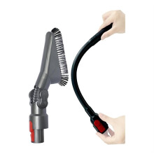 For Vacuum Cleaning Tools for Hard to Reach Places:Flexible Crevice Tool and Soft Dust Brush with Adjustable Angle