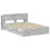 VidaXL vidaXL Bed Frame with Storage Concrete Grey 150 x 200 cm 5