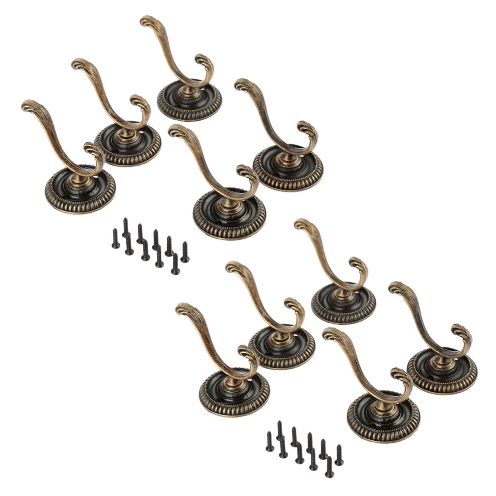 10Pcs Antique Door Hanger Hooks Vintage Bathroom Wall Hanger Hats Bag Keychain Zinc Alloy Hook 6033639814599