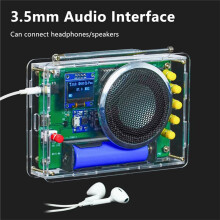 New DIY FM Radio Kit 87MHz-108MHz with OLED Display 3W Speaker Electronic Soldering Project RDA5807 DC3.7V USB Type-C