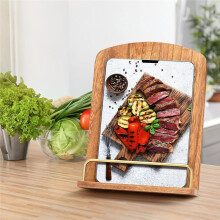Cookbook Stand for Kitchen Counter Adjustable-Wood Recipe Book Holder for Convenient Cooking Fit Tablet Recipe Holder