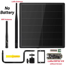 5W Dev-Board Solar LoRa Node Kit med Stöd för Meshtastic med WiFi LoRa 32 V4 och LoRa 2.4G-Antenn och GPS-Modul. 868 MHz.