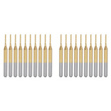 20 STKS Titanium Coat Carbide End Mill Graveren Frees CNC Frezen voor PCB Machine, 1/8 Inch Schacht 1.1 mm
