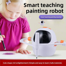Drawing Robot Toy Drawing Machine Early Educational Painting Toy Fun Learning Tool with 100 Cards for Kids Educational