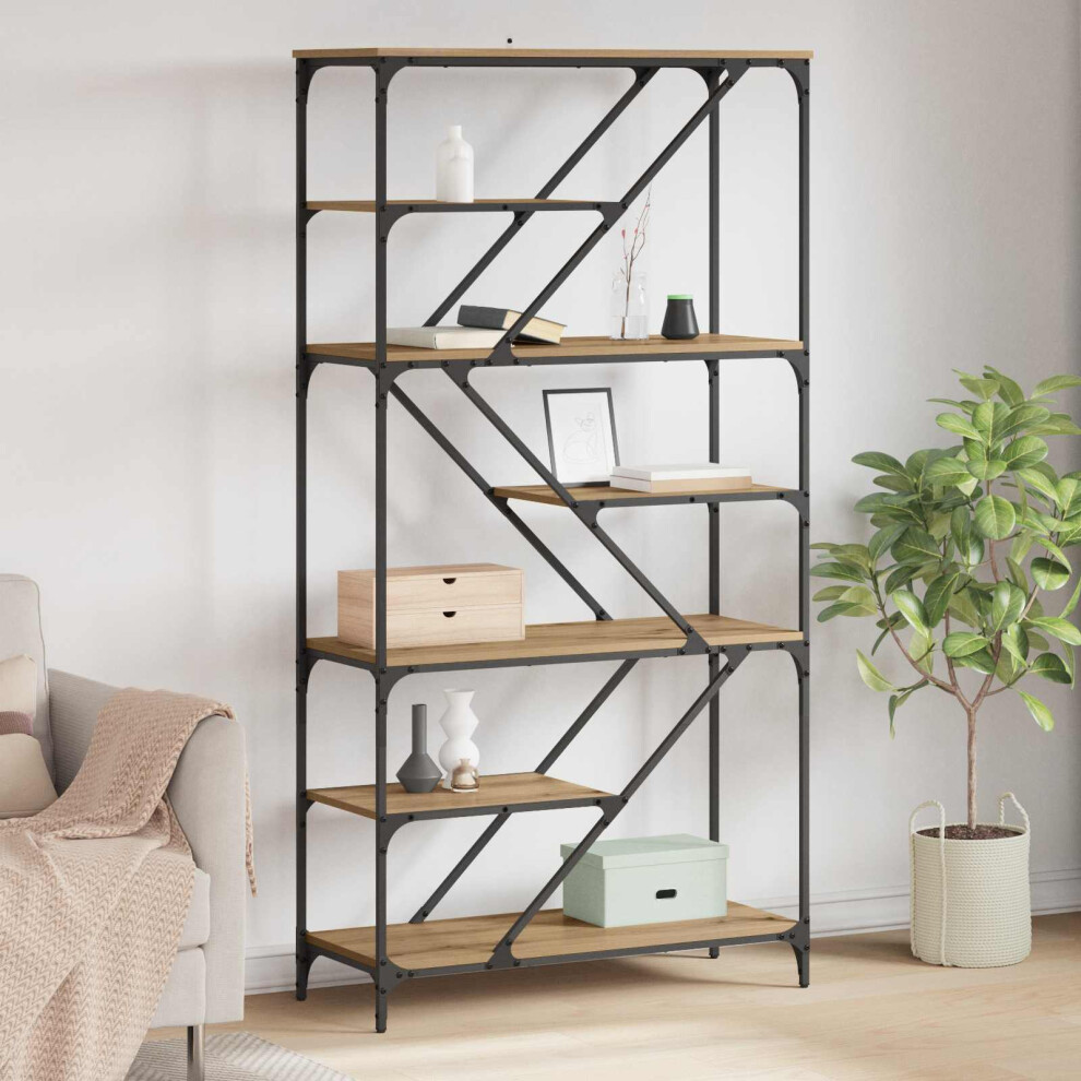 Vidaxl Bookshelf Artisan Oak 91 X 36 X 176 Cm Engineered Wood