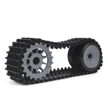 4X SNT109 Go Kart Karting ATV UTV Track Elektrisk Snöskoter Snöslunga Gummibanor Leksaksbilstillbehör