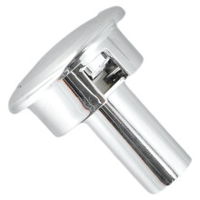 Kromfärgad Toalett med Tryckknapp för Siamp Storm 33A Cisterner - ABS-Konstruktion, 48 mm/58 mm Diameter, Passar 38-44 mm Hål.