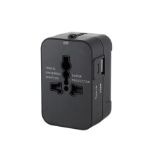 Universal-Reiseadapter mit USB- und USB-C-Anschlüssen, UK-Stecker auf EU-Stecker, Netzteil, Weltweiter Netzadapter für USA, EU, Großbritannien,
