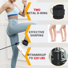 Ankle Straps for Cable Machine, Adjustable Padded Ankle Resistance Bands Wrist Cuffs for Glute Kickbacks, Leg Training
