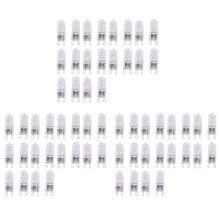 60 Stuks G9 Halogeenlampen, 60W Heldere Halogeenlampen Dimbaar, Warm Wit 2800K voor Kroonluchters, Hangers, Landschapsverlichting
