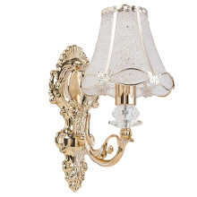 Geklede Europese Wandlamp met Bloemblaadjes voor Slaapkamer- en Gangverlichting