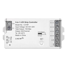 C31RF LED-Stripcontroller voor Dimmen en Kleurafstelling. Ondersteunt RGB-, RGBW- en RGBCCT-LED-Strips.