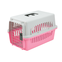 (Small Pink) KCT Portable Plastic Pet Carrier Cat Dog Puppy Cages Crates Transport Box
