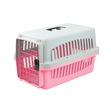 (Medium Pink) KCT Portable Plastic Pet Carrier Cat Dog Puppy Cages Crates Transport Box