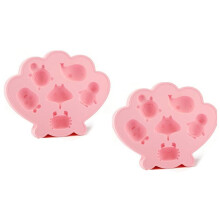 Ice Tray Shell Silicone Ice Trays with Cutes Marine Life Shapes Easy to Release for Freezer Kitchen A