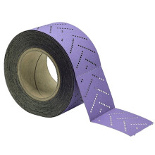 Ceramic 80 Grit Sandpaper Roll, 2-3/4" X 13 Yard, Hook & Loop Multi-Hole Continuous Roll