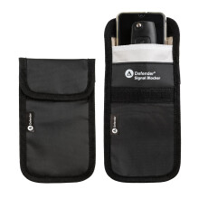 Defender Signal Blocker 2 Pack - RFID Faraday Pouch - Police Accredited Car Key Security Case - Phone Case Signal Blocking Device - Faraday Bag for C