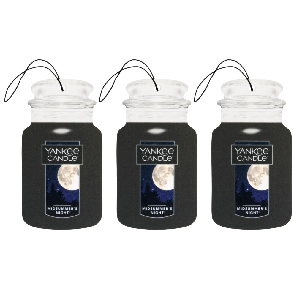Photos - Car Air Freshener Yankee Candle Car Jar Scented Air Freshener | Midsummerâs Night | 3 Count 