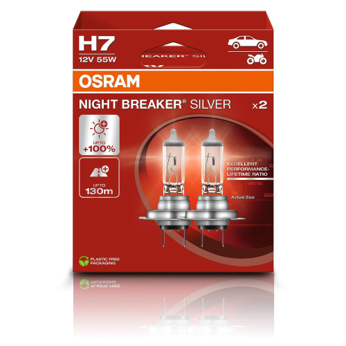 OSRAM OSRAM NIGHT BREAKER SILVER, H7, halogen headlight lamps, Hanging folding box (2