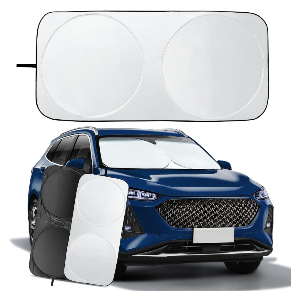 Car Windscreen Sun Shade, Windshield Sunshade For Inside, Foldable Car Sunshades Front Sun Visor Protector Reflective Uv Rays Sunshades Fits Windshie 5000836472700