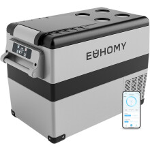 EUHOMY 40L Car Fridge Freezer 12V, Portable Camping Fridge with APP
