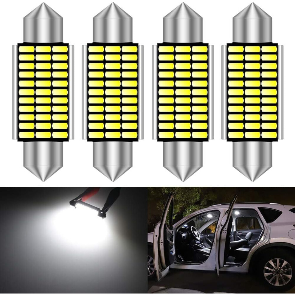 Katur 41Mm 42Mm Festoon C5w Led Bulbs 6000K Super Bright Canbus Error Free For 211-2 212-2 214-2 2112 2122 569 578 Interior Dome License White/Light 5007902088261