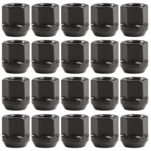 M12X1.5 Open End Lug Nuts - Replacement for Acura Honda Buick Chevy Toyota Lexus Ford Cadillac Aftermarket Wheel (Black)